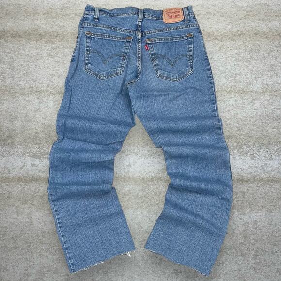 Vintage Y2K Levis Jeans 550 Womens 8 Relaxed Fit Light Wash Denim Distressed - Picture 1 of 5